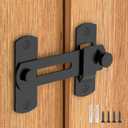 180 Degree Flip Sliding Barn Door Lock for Privacy - Safe Door Locks and Latches for Pet, Bathroom, Outdoor, Garage, Window, Sliding Door