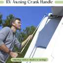 1 Pack Skylight Opener Pole Universal Shade Crank Wand, Beige, 1.5"W x 49.41"H