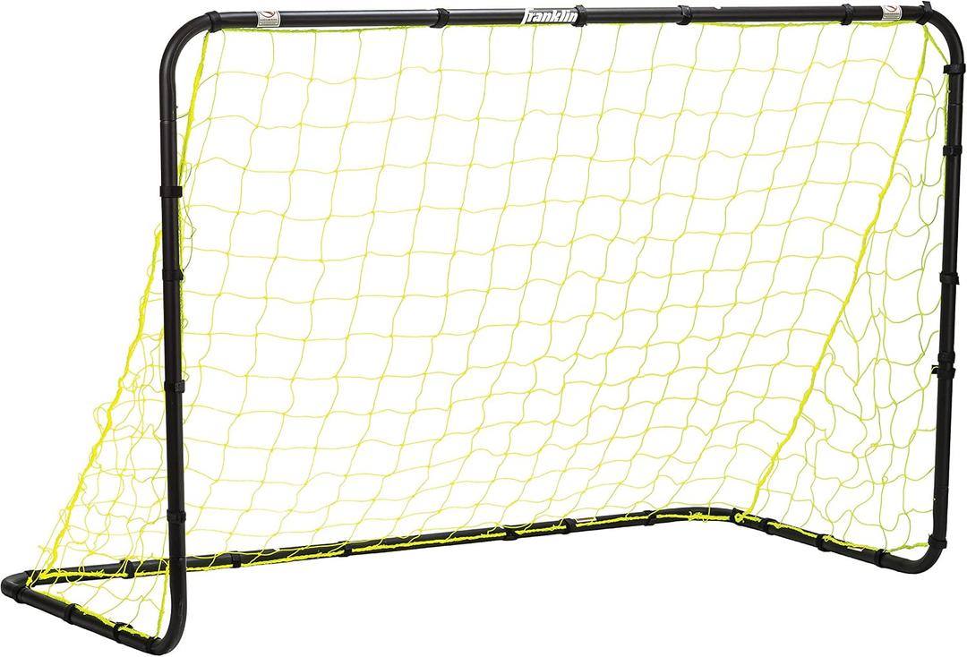 Franklin Sports Competition Soccer Goals - Backyard Portable Steel Soccer Goals - Adult + Youth Soccer Goal with Net + Ground Stakes Included - Multiple Sizes + Colors