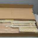 HOMEKAYT 48'' Industrial Pipe Shelving Floating Wall Shelves 2 Tier Gold Shelves Multiple Use for Kitchen, Bedroom,Living Room,Bathroom