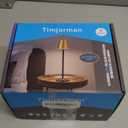 Modern LED Cordless Table Lamp, 4000mAh Rechargeable Battery, 3 Level Brightness Night Light, Metal Shell, Minimalist Design, for Couples Dinner/Coffee Table/Restaurant/Bedroom, Black