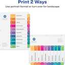 Avery 10 Tab Dividers for 3 Ring Binders, Customizable Table of Contents, Multicolor Tabs, 24 Sets (11169)