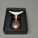 7 Color Face and Neck Massager Light Therapy, Red Light Based Facial Massager for Skin Care, Firming, Smoothing (Rose Golden)