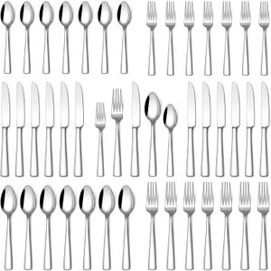 Stapava 30 Piece Silverware Set, Food-Grade Stainless Steel Flatware Sets for 6 Mirror Polished Cutlery Utensil Sets Include Dinner Knives Spoons and Forks Set Dishwasher Safe for Home Restaurant