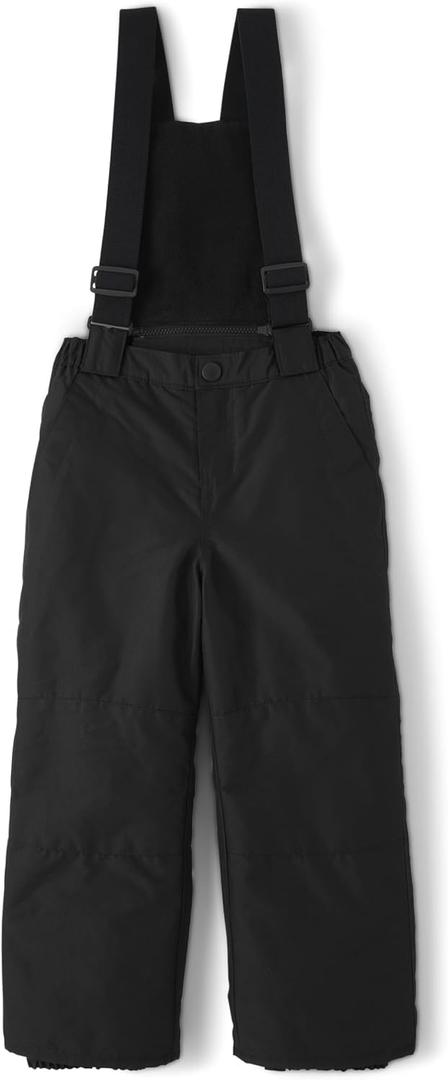 The Children's Place Boys' Snow Bib Overall Ski Pants (Size 6, Black)