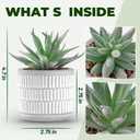 Der Rose Set of 2 Succulents Plants Artificial Fake Cactus Plants for Living Room Bathroom Bedroom Aesthetic Home Shelf Decor