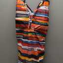 Summer Mae Modest Tankini Swimsuits for Women 2025 Two Piece Bathing Suits with Sporty Pockets Boy Shorts for Tummy Control (16, Wave Point Stripe Geometry)