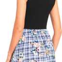 Bearsland Women's Sleeveless Maternity Dress Nursing Breastfeeding Dresses with Pockets (X-Large, Blueplaidfloral)