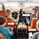 Coolpow Retractable Car Charger Adapter4 in 1 Fast ChargingRetractable Car Charger USB C Car Phone Charger USB C Cigarette Lighter Charger Adapter Car Charging Block Cube for iPhone 17 Pro Max 16 15 (Gray)