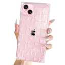 Jmltech Floral Case for iPhone 14 Pro Max Case Flowers Clear Silicone Cute Women Girly Shockproof Protective Phone Cases for iPhone 14 Pro Max Pink Flower