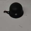 German Style Motorcycle Half Helmet Open Face Adult Men Women DOT Approved Retro HelmetMatte Black (Large)