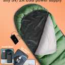 Heated Sleeping Bag Liner for Camping - Heated Blanket for Camping Portable Heating Sleeping Bag Pad 3 Adjustable Temperature Levels with 9 Heating Zones for Cold Weather Backpacking or Hiking
