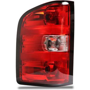 Tail Light Assembly Compatible With 2007-2013 Chevy Silverado 1500 2500HD 3500HD GMC Sierra 2500 HD 3500 HD (Black Border, Left Driver Side)