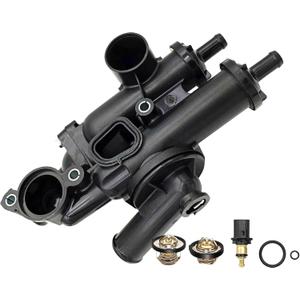 68003582AB 902319 Thermostat Housing Assembly for Dodge Journey 09-20 Dodge Avenger 08-14 Dodge Caliber 07-12 Chrysler 200 11-14 Chrysler Sebring 07-10 Jeep Compass Patriot 07-17 2.4L 2.0L 902-319 (Plastic)