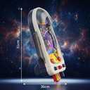 Tabletop Pinball Machine Space Board Game with Obstacles, Pull-Rod Launcher, Two-Hand Controls, Ball Storage Tray, 1-2 Player Arcade Games for Kids Ages 3+