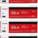 Canon 045H Toner Cartridge High Yield Kit B for MF630 Series & LBP612Cdw Printers, Yields 2200 Sheets - Includes Yellow/Magenta/Cyan/Black