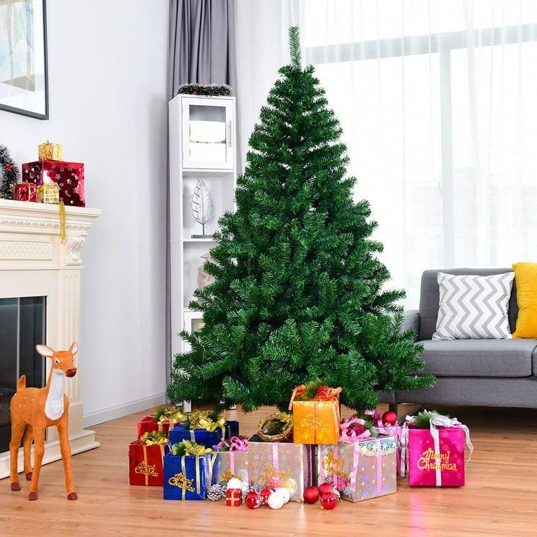 6FT PVC Christmas Tree 1000 Tips Hinged Solid Metal Legs