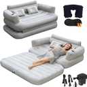 Onirii Full Size Inflatable Sofa Bed with Air Pump,2-in-1 Portable Blow-Up Air Couch,Inflatable Couch Bed and Folding Air Mattress for Home,Camping,and Guests