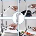 Kitchen Sink Side Sprayer Head Replacement Universal Fit Sink Spray Attachment, Household Kitchen Sink Sprayer Replacement Parts, Chrome Finish