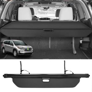 Powerty Cargo Cover for 2016-2022 Honda Pilot Trunk Cover Retractable Trunk Shielding Shade for Pilot Accessories Cargo Luggage Cover No Gap (NOT for Honda Passport or Pilot EX 2016)
