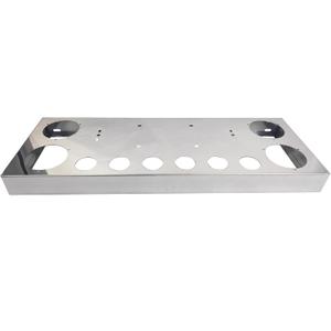 Tail Light Panel Stainless Steel Rear Center Light Panel with Four 4" and Six 2" Light Cutouts fit for Semi Trucks