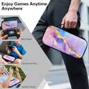 KEFBWAO Carrying Case for Nintendo Switch 2 2025, Large Capacity Protective Hard Shell Portable Travel Case Pouch for 20 Game Card Slots and Pockets, Bicolor Marble