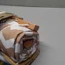 Quilted Fabric Hammock with Spreader Bar, 2 Person Double Hammock with Pillow and Chains, Hammock for Outdoor Outside Patio Poolside Backyard Beach 450 lbs Capacity,Beige Wave
