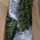 Puleo International 7.5ft Pre-Lit Fraser Fir Pencil Christmas Tree with 350 Clear Lights, 1188 Realistic Dense Branch Tips, Easy Setup Artificial Trees with Sturdy Metal Stand