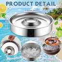 2 Sets Chilled Serving Tray for Parties 10" Shrimp Cocktail Serving Dish with Ice Tray Stainless Steel Round Iced Cooling Platter with Dip Compartment for Oysters Crawfish Fruits Seafood