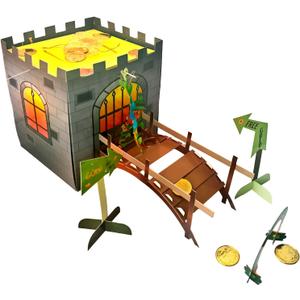 JJI St Patrick's Day Leprechaun Trap Kit St. Patricks Day Decorations Leprechaun Trap Crafts Kit for Kids St Patricks Day Party Supplies (CastleTrap)