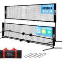 FDLS 10FT Portable Adjustable Badminton Pickleball Net with Carry Bag
