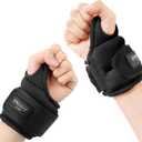 Frelaxy Wrist Weights with Thumb Loops Lock for Men Women  3lbs*2 Ankle Weights Weighted Gloves for Running Strength Training Yoga Walking Exercises (Black)