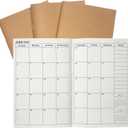 A5 Planner Jan 2026 - Jun 2027, Travelers Notebook Inserts, Travelers Notebook Calendar, Weekly and Monthly Calendar, 100gsm Paper, 8.3 x 5.5 in, Set of 3