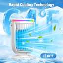 Portable Air Conditioners,Mini Air Conditioner Fan with 2 Modes,3 Speeds,7 Night Lights, 4 in 1 Personal Evaporative Air Cooler Cooling Fan with 1200ml Water Tank, Portable AC for Bedroom Office Desk