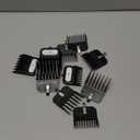 Clipper Guards Set Compatible with Most Wahl Clippers, -1/16" to 1", 12 Piece Set, Black Color, New Version