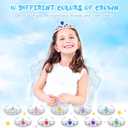 30 Pcs Princess Crown Set Tiaras for Girls Plastic Tiaras Bulk Dress up Costume Party Favors Accessories Kid Birthday (Silver)