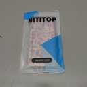 NITITOP Compatible with iPhone 15 Pro Max Case Clear with Card Holder Cute Flower Floral Leave Pattern for Women Girl Soft TPU Shock-Absorbing Wallet Case Protective Phone Cover - Pink