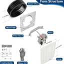 Upgraded 696N-R02 B Unit Bathroom Exhaust Fan and Cover Kit 70 CFM 3.0 Sone Quiet Bathroom Ceiling Fan Fit 663-G/J/H, 670-G/J/H, 671-G/J/H, 688-G/J/H/K, 689-G/J/K, S97012026 Bathroom Vent Fan