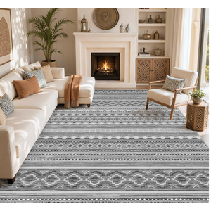 10x12 Area Rugs Washable Boho Living Room Rug Beige Grey