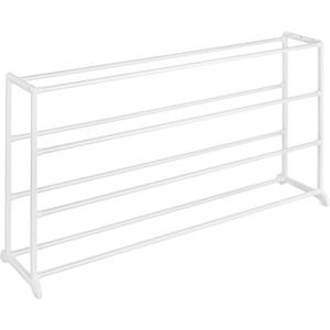 Whitmor 4 Tier 20 Pair Floor Shoe Rack - White