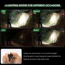 PIOOCAN Rechargeable Flashlights 1200 Lumens EDC Flashlight, AA Pocket Flashlight High Lumens with Clip, Super Bright Small Flashlights, 4 Modes Flash Light for Camping, Home, and Emergencies (Black)