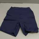 Aoxjox Siren Workout Biker Shorts for Women Tummy Control High Waisted Hidden Scrunch Athletic Gym Yoga Short 6" (Large, Navy)