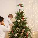 Christmas Tree Topper 3Pcs Red Funny Bird Glass Tree Topper Hummingbird Outdoor Christmas Tree Decor for Home Xmas Holiday New Year (Green)