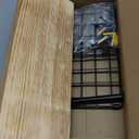 VITVITI Toilet Paper Holder with Shelf, Wall Mounted Toilet Paper Storage Basket, Wood Metal Toilet Roll and Wipes Holder for Bathroom Farmhouse (Brown)