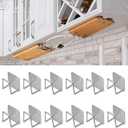 Under Cabinet Cutting Board Holder - 12 Pcs Pot Lid Organizer for Cabinet Cutting Board Holder Rack Storage Stainless Steel Under Shelf Counter Chopping Board Holder