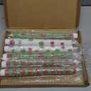 Baquler 6 Pcs Christmas Flameless Taper Candles 10.6 Inch Elf Theme Candles Battery Operated LED Christmas Candlesticks for Xmas Centerpiece Holiday Party Decor