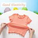 Zanie Kids Toddler Summer Pajamas Set 2 Piece Short Sleeve PJs Cooling Sleepwear (Brown)