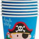 Pirate Party Supplies - Birthday  Cups for Boys - Durable Pirate Party Pirate Theme Party Supplies, Serves 24