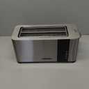 Mueller UltraToast Full Stainless Steel Toaster 4Slice, Long Extra-Wide Slots with Removable Tray, Cancel/Defrost/Reheat Functions, 6 Browning Levels with LED Display, Housewarming Gifts New Home