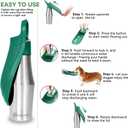 27 OZ Dog Water Bottle Portable Stainless Steel Convenient Pet Water Dispenser, Leak Proof Puppy Travel Water Bowl for Dog Outdoor Walking, Hiking, Perfect Size for All Dog Breeds, Sage Green (1-Pack)